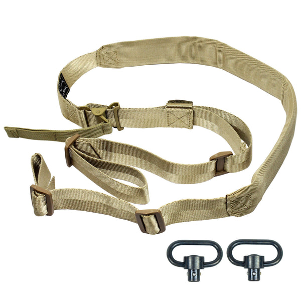 WestLake Wide Padded Quick Adjust QD 2 point Rifle Sling with Push-on QD Swivel